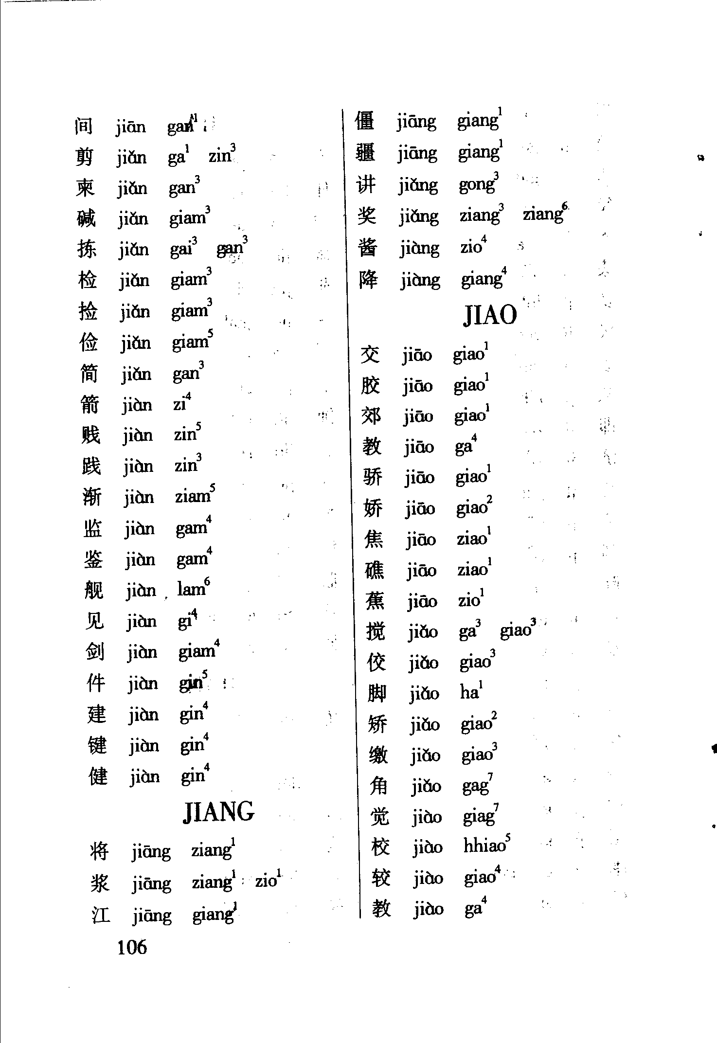 海南话2800个常用字读音表