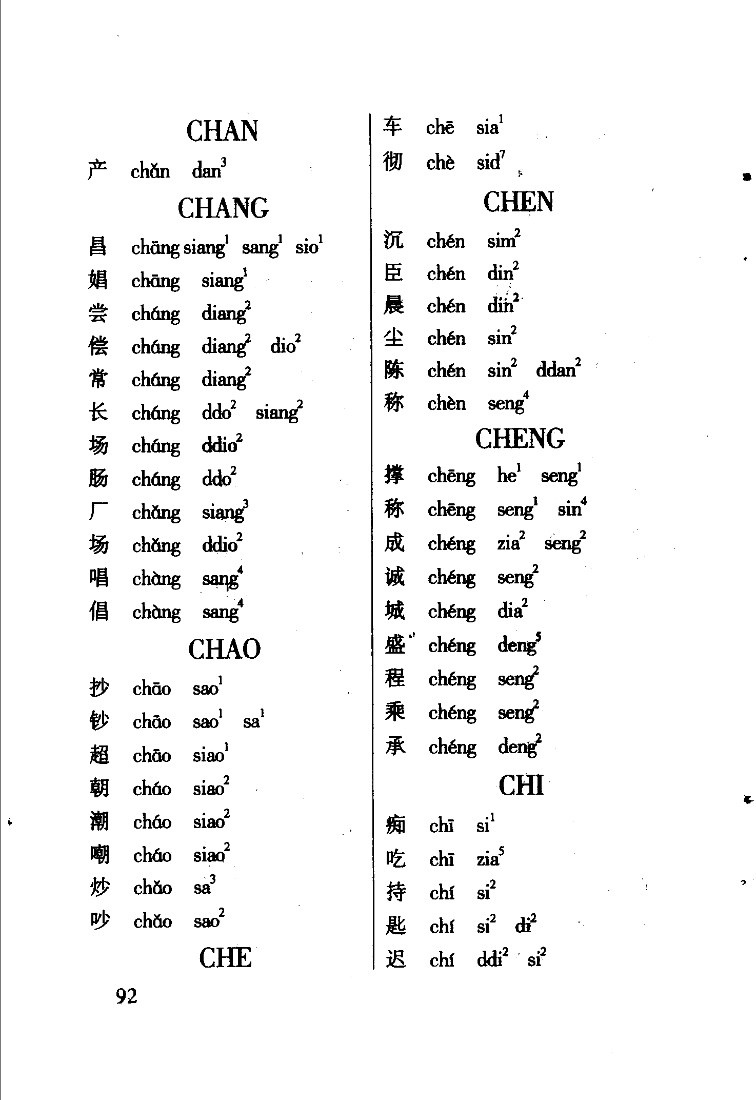 海南话2800个常用字读音表